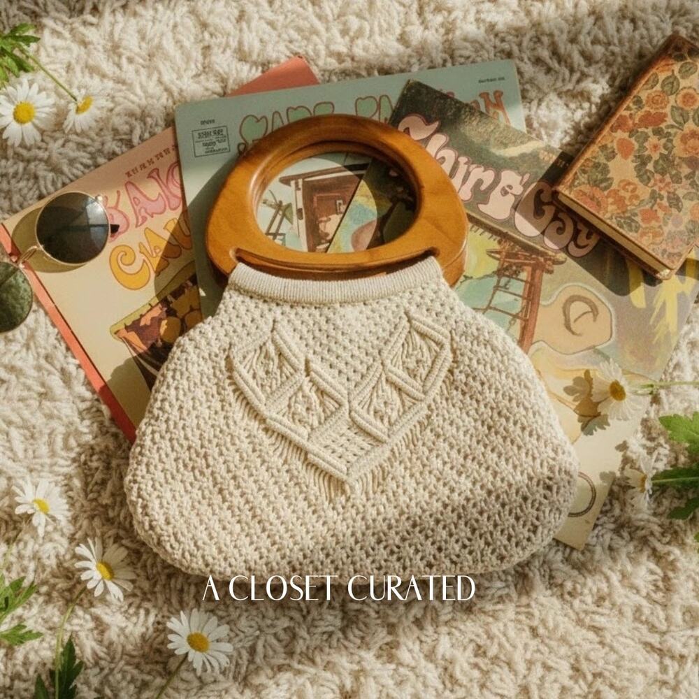 Vintage 1970s Mister Ernest Macrame Handbag